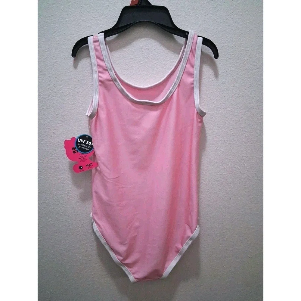 Hello Kitty Sanrio Girls Pink One Piece Swimsuit Hula Sz 6/6X‎ #26295